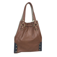Brown and Tan Reversible Handbag