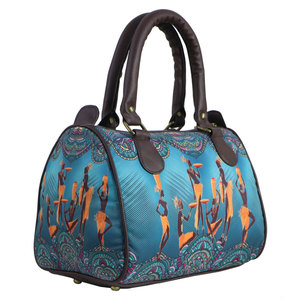 Bangprice Canvas digital printed multipurpose Blue Masai Tribal designer stylish duffle tote and handbag for Girls/Women Speedy Bags