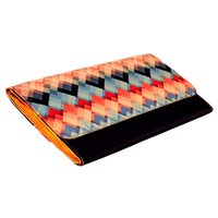 Multi Check Abstract Long Clutch