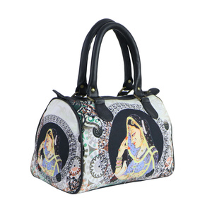 BANG PRICE Multipurpose Canvas Anarkali Printed Designer Duffle Tote Handbag for Girl's, Women's (Multicolor) Speedy Bags