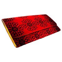 Red Warli Floral Long Clutch