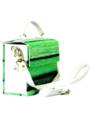 Niagara Green Box Clutch with Sling