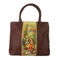 Radha Krishna Brown Smart Handbag