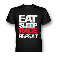EAT SLEEP RACE REPEAT T-SHIRT