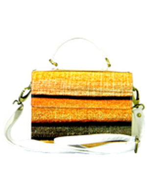 Niagara Brown Box Clutch with Sling