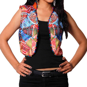 Fortuna Multi-Coloured Print Cropped Jackets